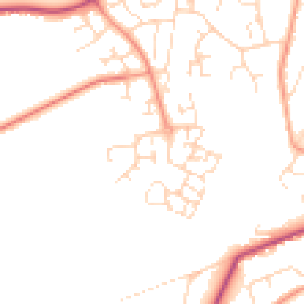 Daytime road noise heatmap for PE11 3WH