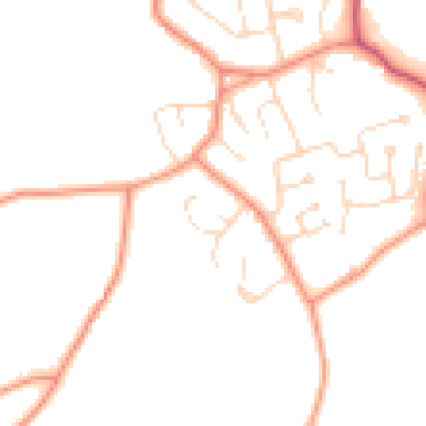 Daytime road noise heatmap for PE11 3ZE