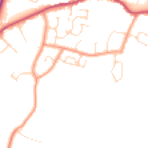 Daytime road noise heatmap for PE11 4FQ