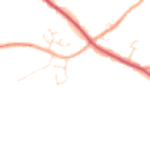 Daytime road noise heatmap for PE11 4GT