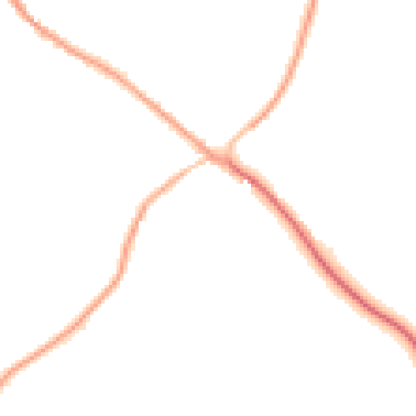 Night-time road noise heatmap for PE11 4HF