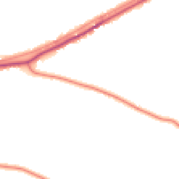 Daytime road noise heatmap for PE11 4JE