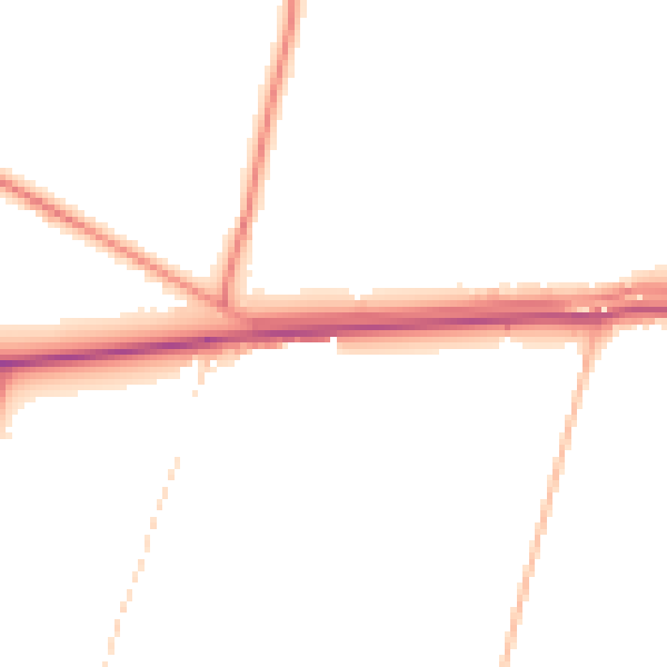 Daytime road noise heatmap for PE11 4JN