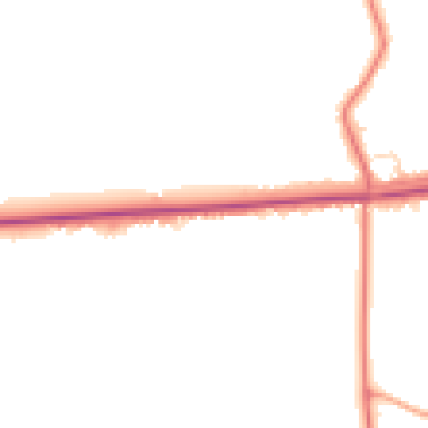 Daytime road noise heatmap for PE11 4JW