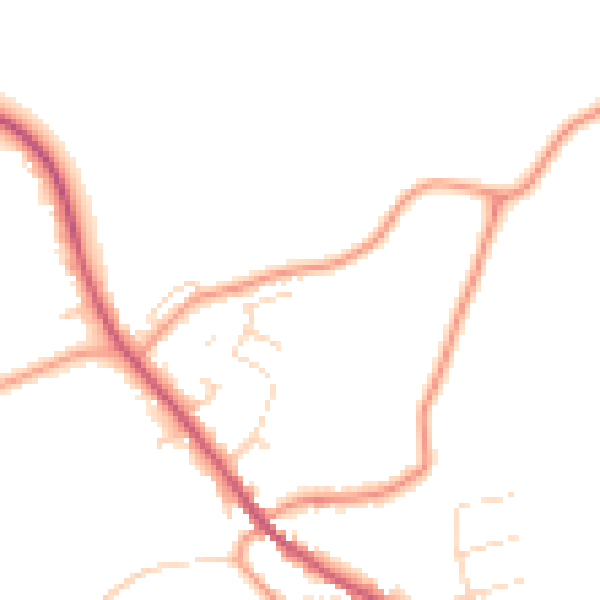 Daytime road noise heatmap for PE11 4LT
