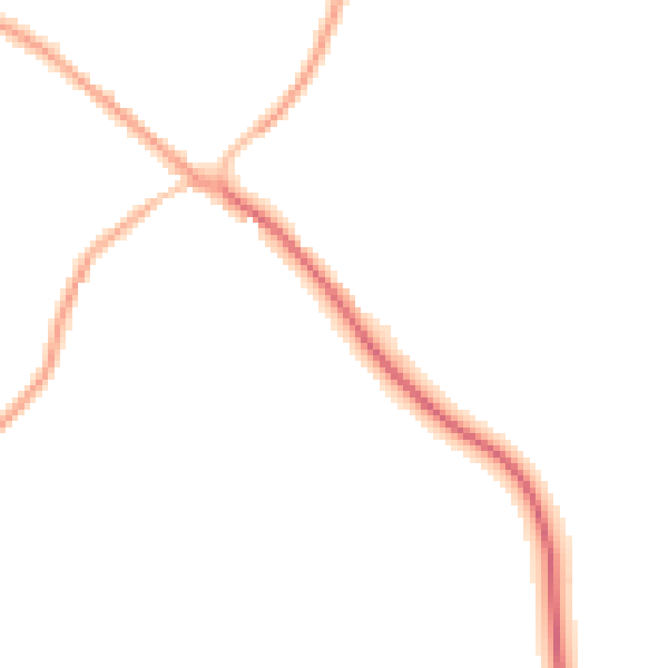Night-time road noise heatmap for PE11 4NP