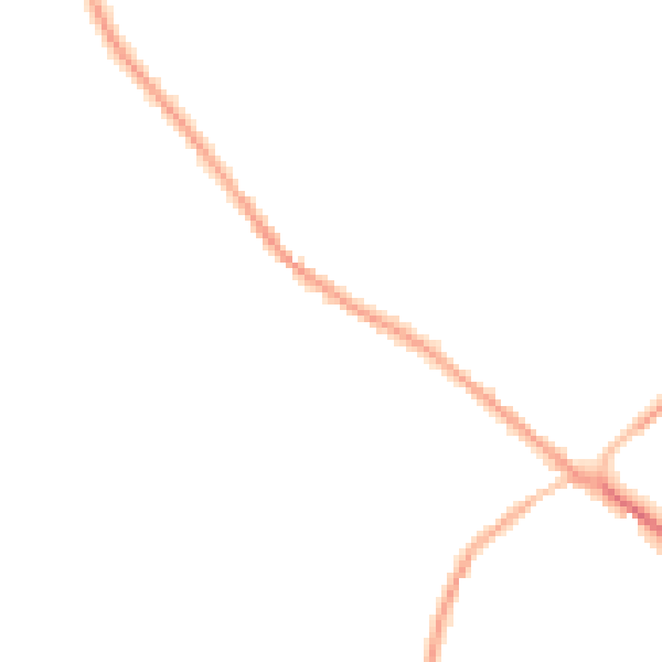 Night-time road noise heatmap for PE11 4NQ