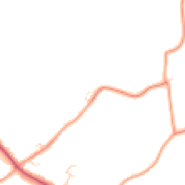 Daytime road noise heatmap for PE11 4PL