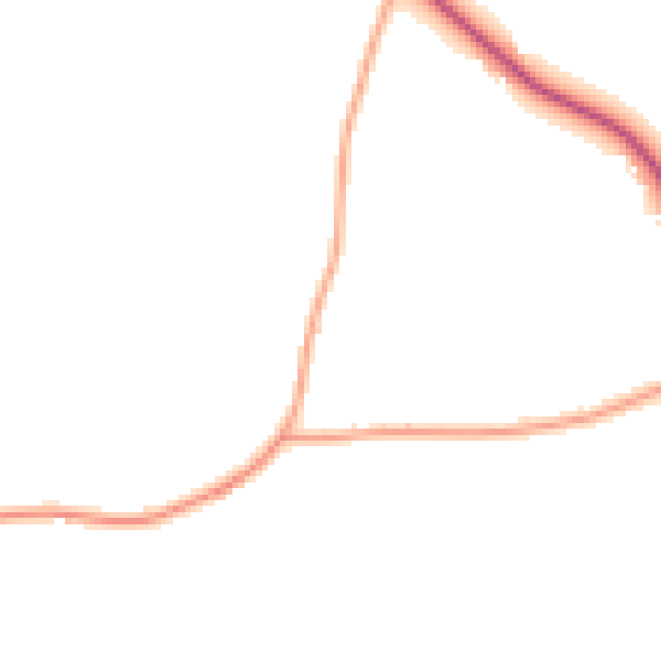 Daytime road noise heatmap for PE11 4PN