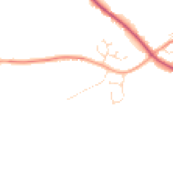 Daytime road noise heatmap for PE11 4PX