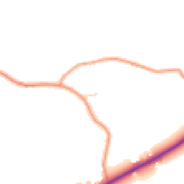 Daytime road noise heatmap for PE11 4SP