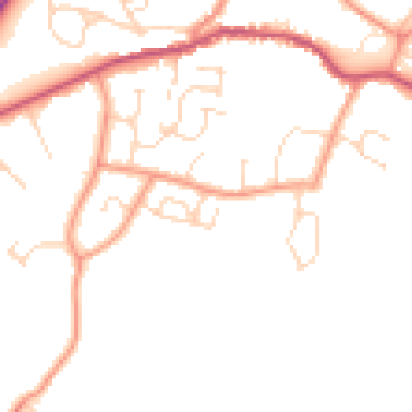 Daytime road noise heatmap for PE11 4UH