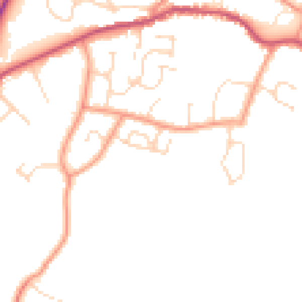 Daytime road noise heatmap for PE11 4UN