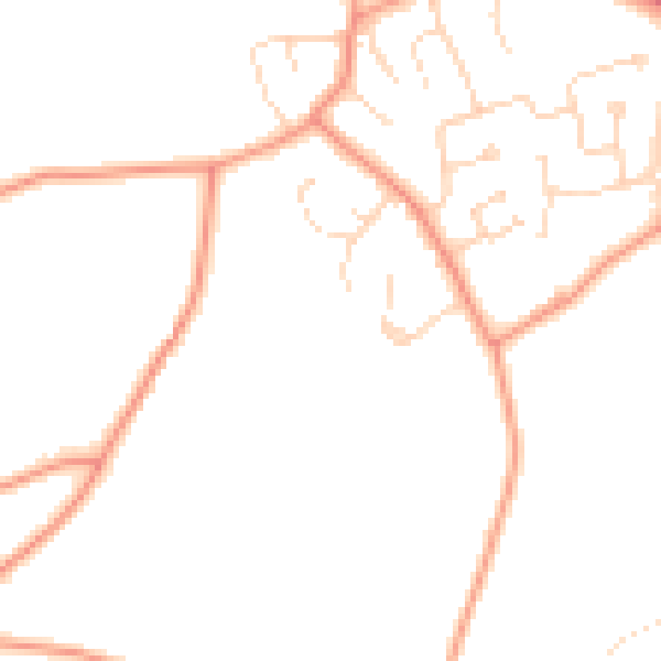 Daytime road noise heatmap for PE11 5AE