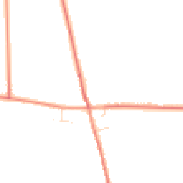 Daytime road noise heatmap for PE11 5BF