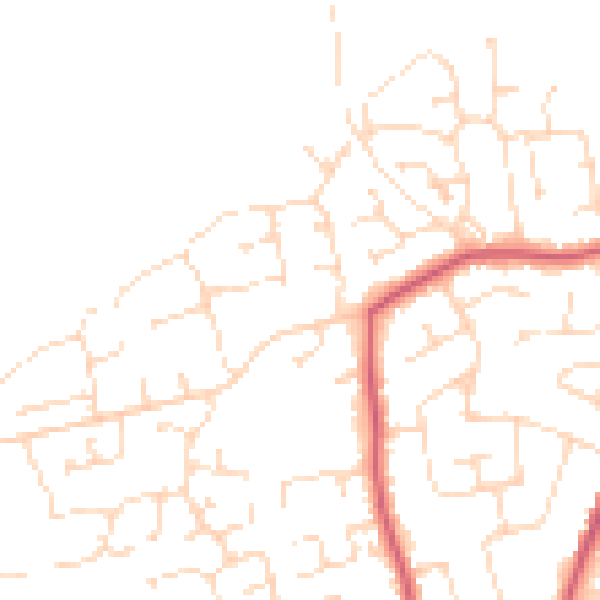Daytime road noise heatmap for PE11 5GE