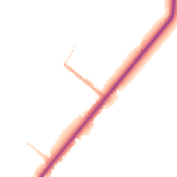 Daytime road noise heatmap for PE11 7AL