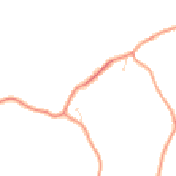 Daytime road noise heatmap for PE12 0AJ