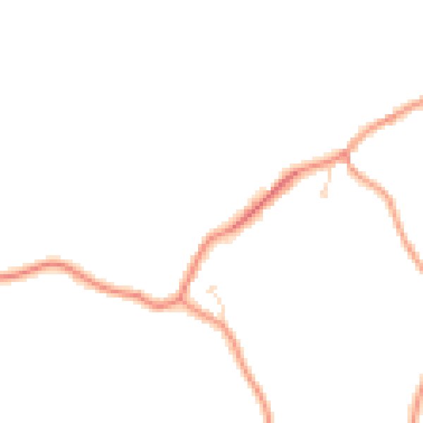 Daytime road noise heatmap for PE12 0AN
