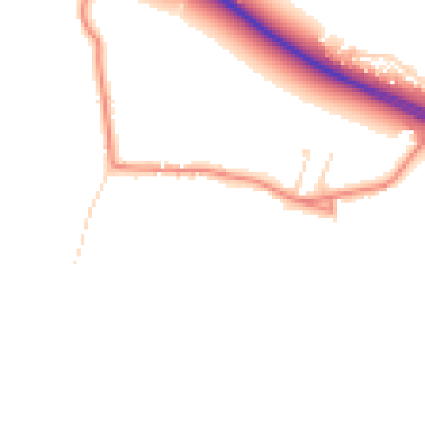 Daytime road noise heatmap for PE12 0BQ