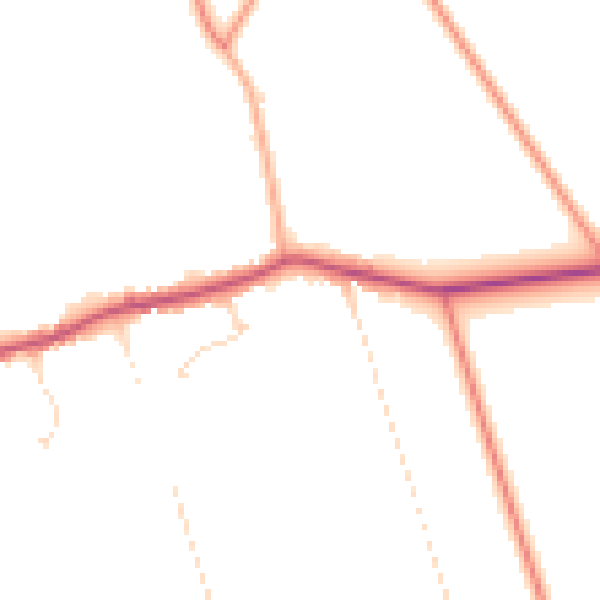 Daytime road noise heatmap for PE12 0ED