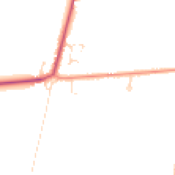 Daytime road noise heatmap for PE12 0FL