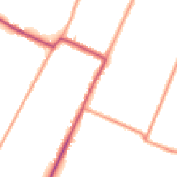 Daytime road noise heatmap for PE12 0NN