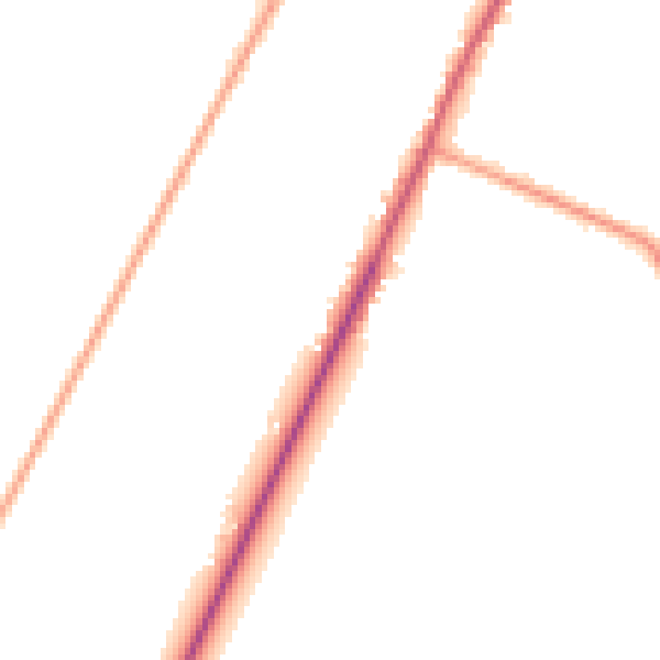 Daytime road noise heatmap for PE12 0NP
