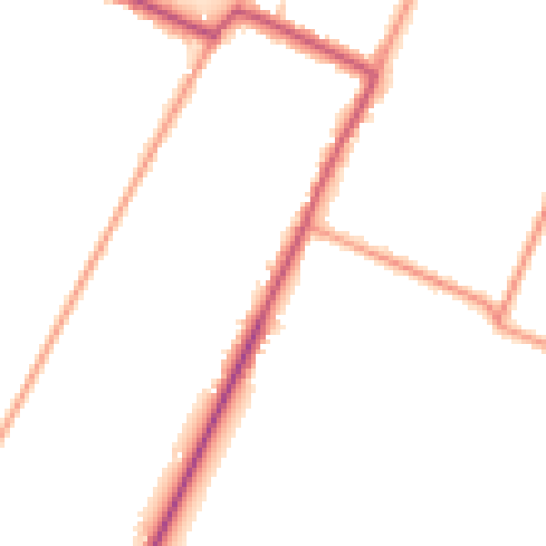 Daytime road noise heatmap for PE12 0NQ