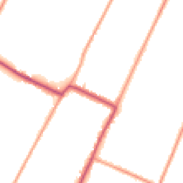 Daytime road noise heatmap for PE12 0PJ