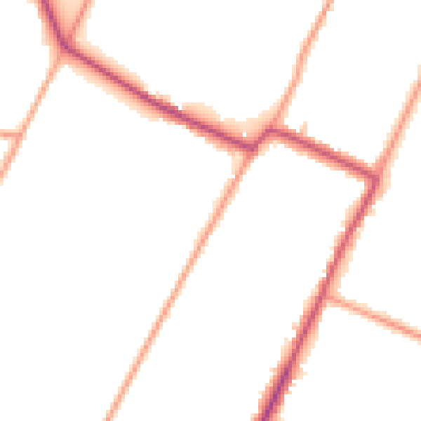 Daytime road noise heatmap for PE12 0PN