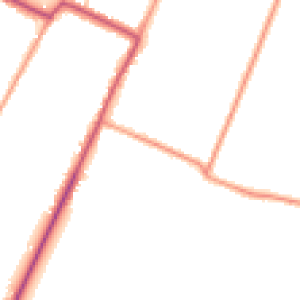 Daytime road noise heatmap for PE12 0QG