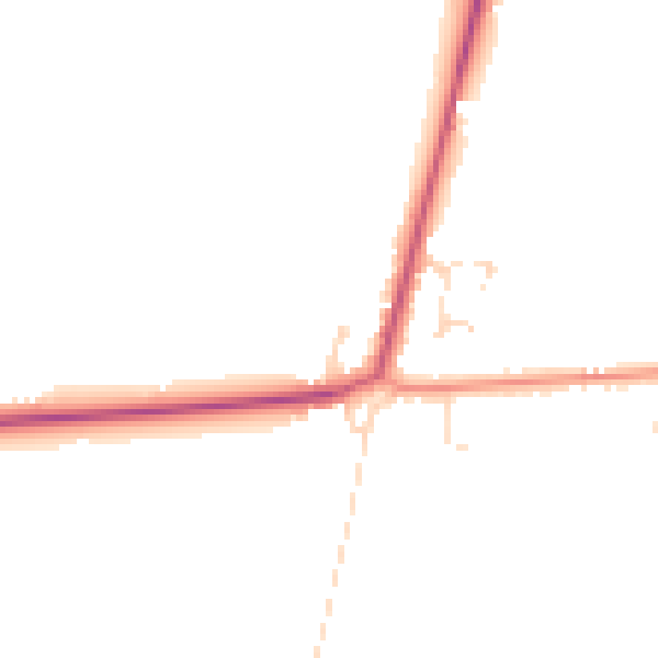 Daytime road noise heatmap for PE12 0XG