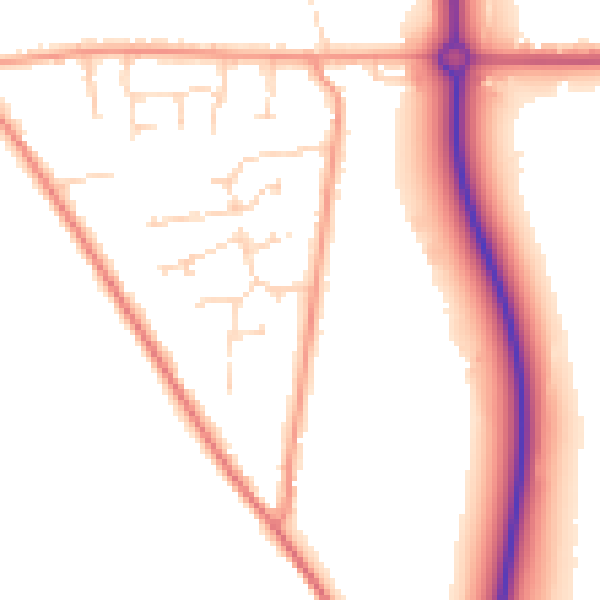 Daytime road noise heatmap for PE12 6AP