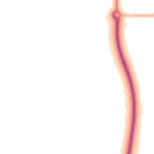 Night-time road noise heatmap for PE12 6AP