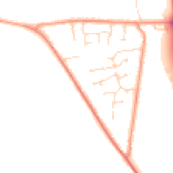 Daytime road noise heatmap for PE12 6AR