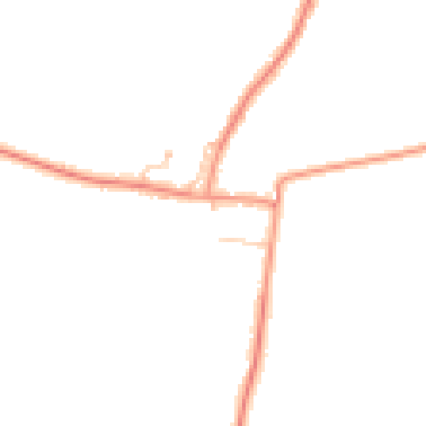 Daytime road noise heatmap for PE12 6DE