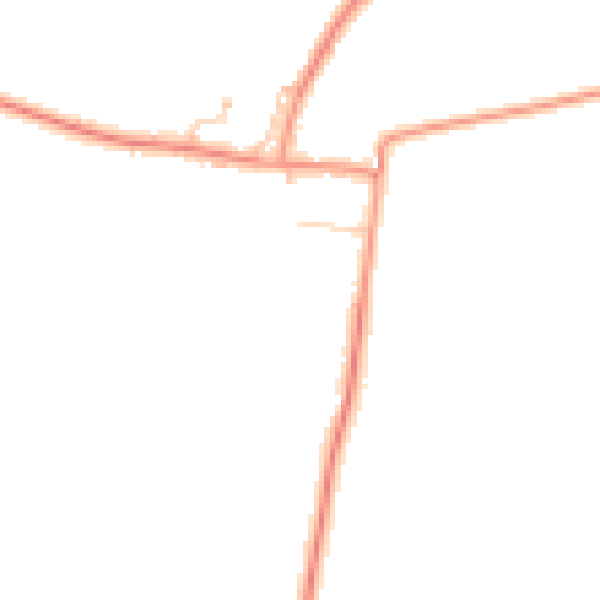 Daytime road noise heatmap for PE12 6DS