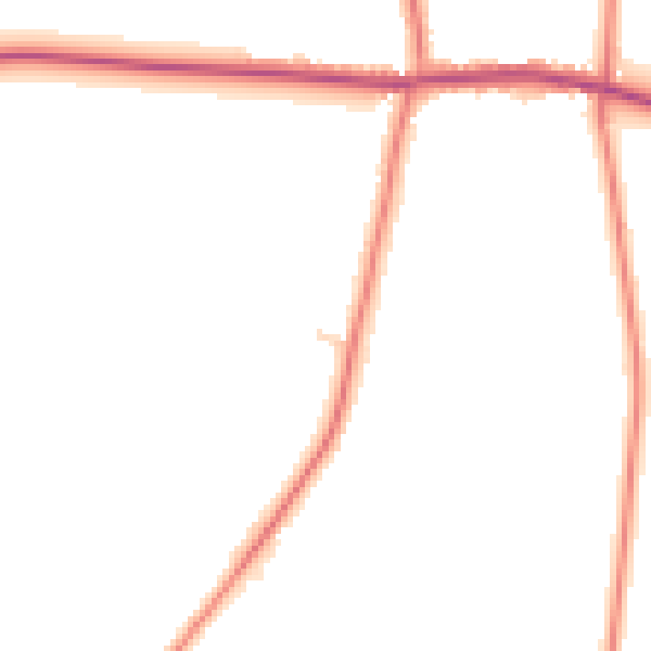 Daytime road noise heatmap for PE12 6DX