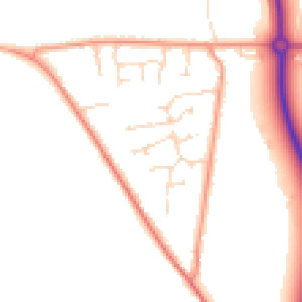 Daytime road noise heatmap for PE12 6FL
