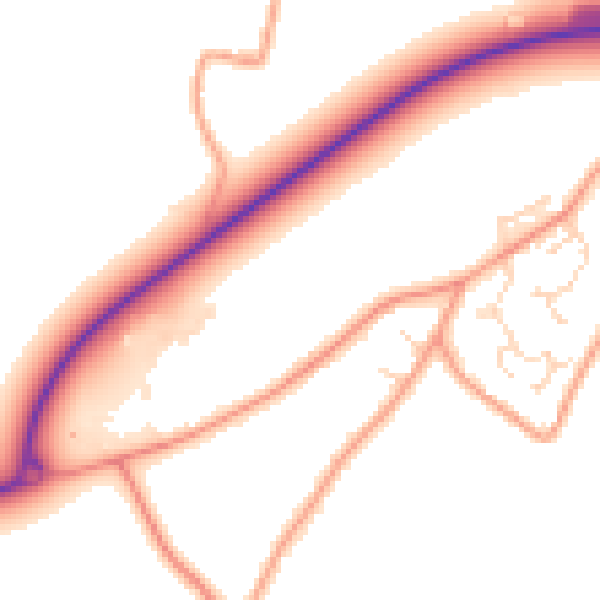 Daytime road noise heatmap for PE12 6GU