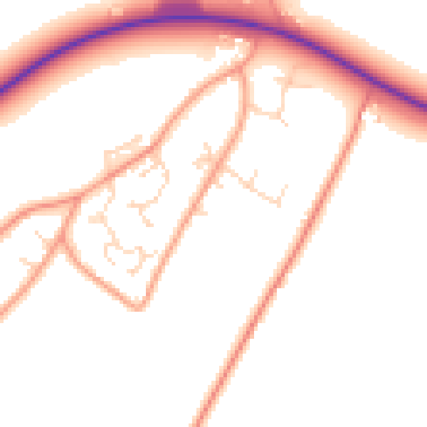 Daytime road noise heatmap for PE12 6JN