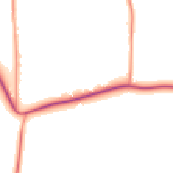 Daytime road noise heatmap for PE12 6NE