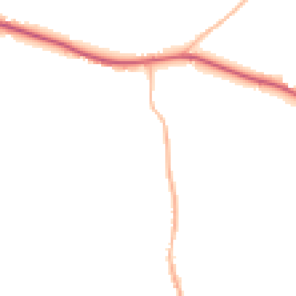 Night-time road noise heatmap for PE12 6PS