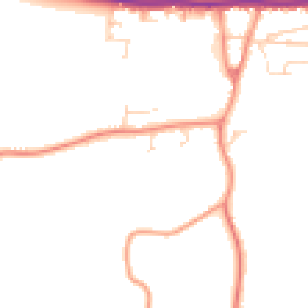 Daytime road noise heatmap for PE12 6SX