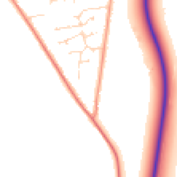 Daytime road noise heatmap for PE12 6WS