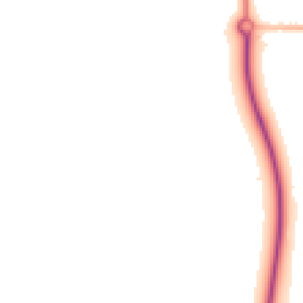 Night-time road noise heatmap for PE12 6XD