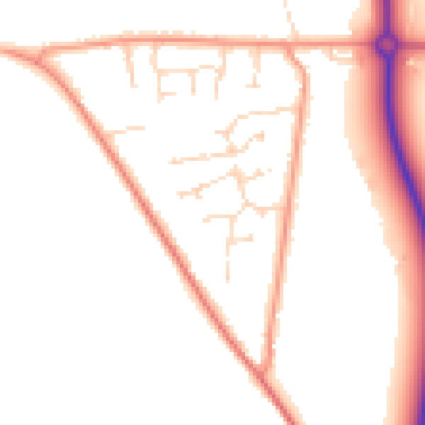 Daytime road noise heatmap for PE12 6XG