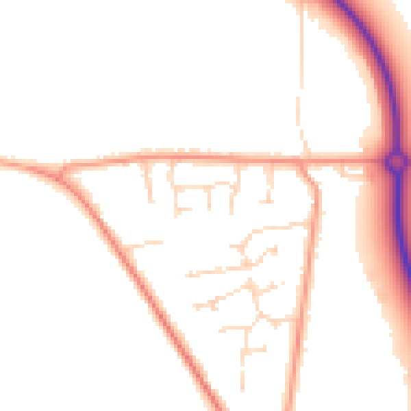 Daytime road noise heatmap for PE12 6XL
