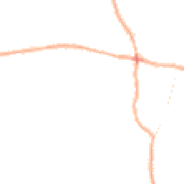 Night-time road noise heatmap for PE12 7AY